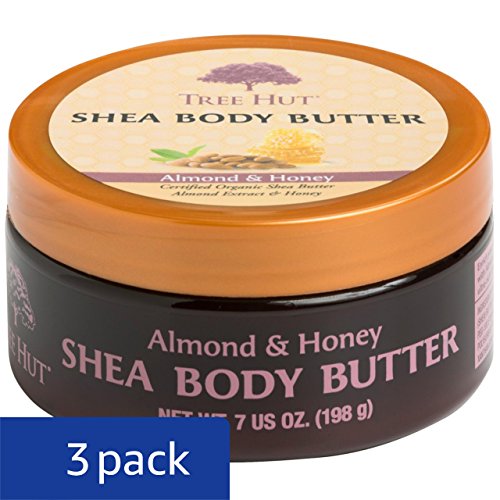 Tree Hut Shea Body Butter, Almond & Honey, 7-Ounce (Pack of 3) - Duafe Beauty Collective