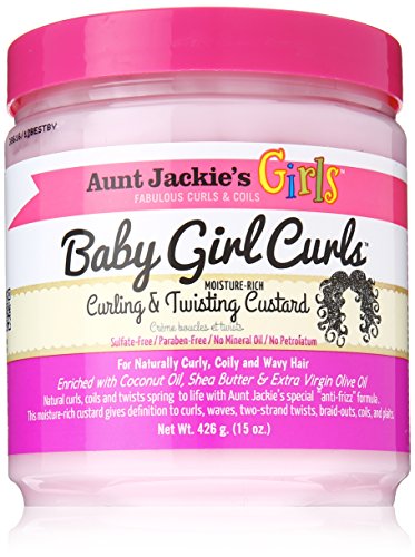 Aunt Jackie's Girls Baby Girl Curls, Curling and Twisting Custard, Great for Naturally Curly Hair, 15 Ounce Jar - Duafe Beauty Collective