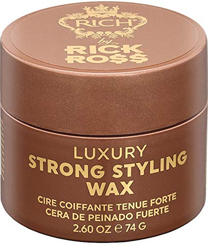 RICH by Rick Ross Luxury Strong Styling Wax for Men with All Hair Types - Hydrating & Rejuvenating - Strong Hold & Smooth Matte Finish, No Grease, No Shine, 2.6 Oz