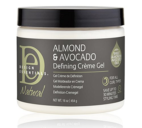Design Essentials Natural Defining Hair Crème Gel for Hold, Definition and Shine-Almond & Avocado Collection, 16oz. - Duafe Beauty Collective