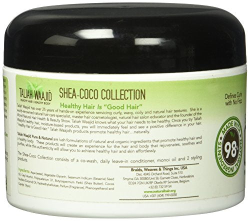 Taliah Waajid Shea-Coco Curly Hair Curl Souffle Jar, 8 Ounce - Duafe Beauty Collective