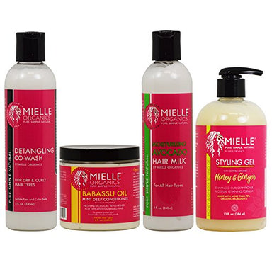 Mielle Organics Detangling Co Wash & Babassu Oil Conditioner & Hair Milk 8oz & Styling Gel 13oz "Combo" - Duafe Beauty Collective