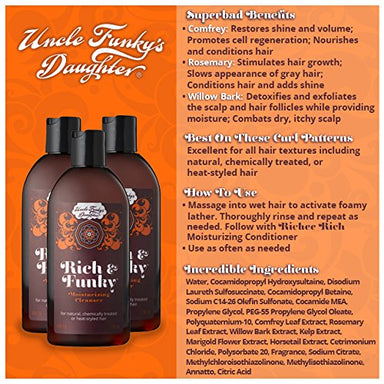 Rich & Funky Moisturizing Shampoo, 8 oz - Duafe Beauty Collective