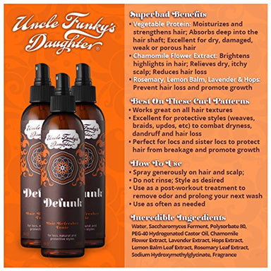 Defunk Hair Refresher Tonic, 8 oz - Duafe Beauty Collective