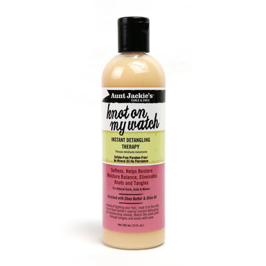 Aunt Jackie's Knot On My Watch, Instant Leave-in Detangling Therapy, Great for Hard to Manage Hair, Enriched with Shea Butter and Olive Oil, 12 Ounce Bottle - Duafe Beauty Collective