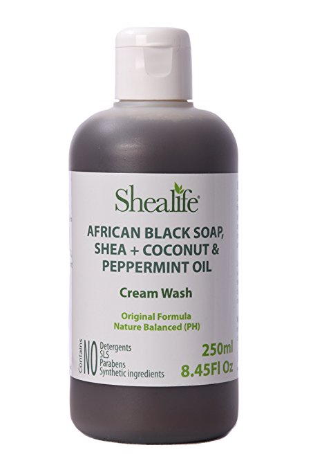 Shealife African Black Soap Liquid, Foot & Body Cream Wash 250Ml 8.45 Fl Oz - Duafe Beauty Collective